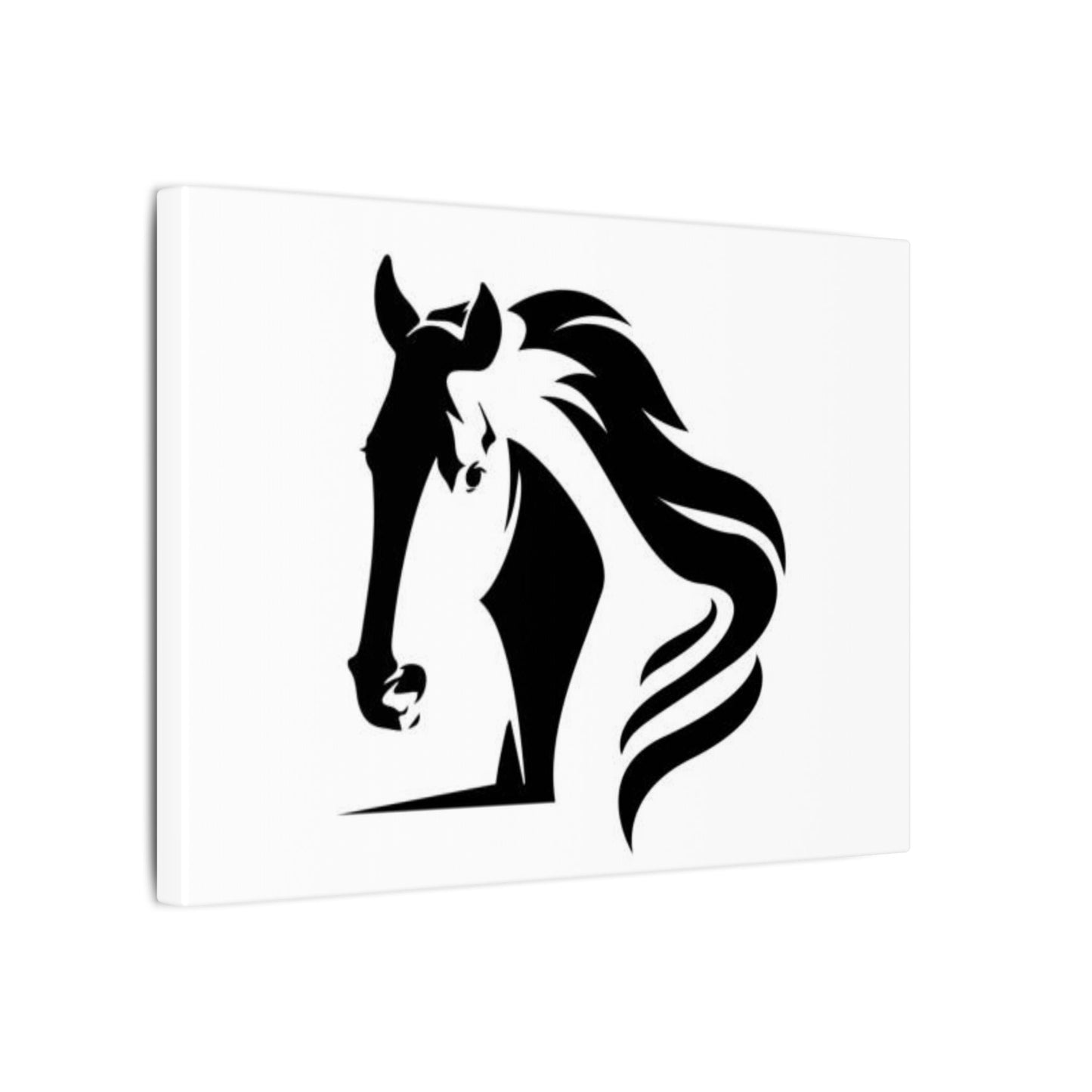 Black Horse Silhouette Canvas Art, Wall Decor, Equestrian Gift, Home Art, Animal Lover Decoration