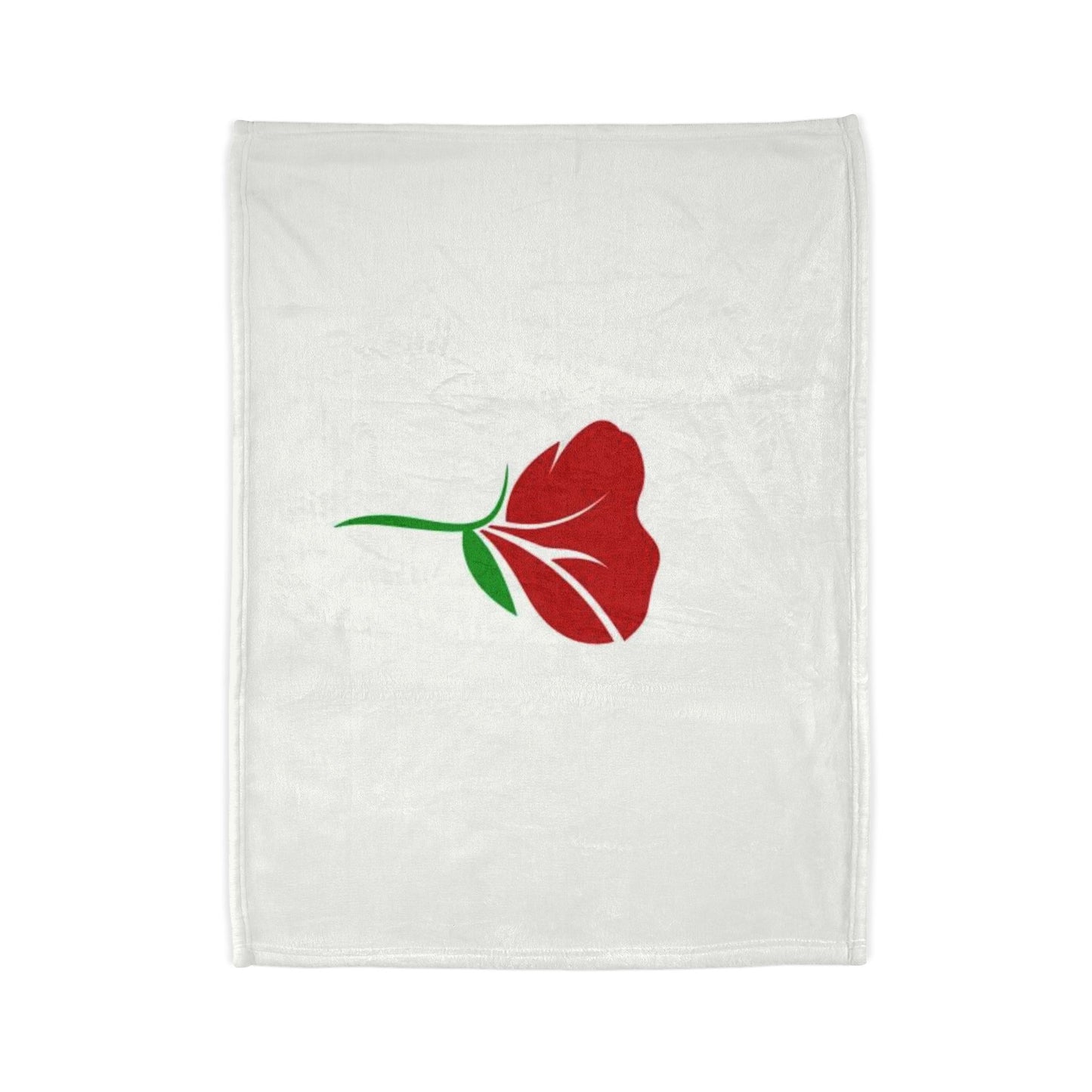 Rose-Embellished Soft Polyester Blanket, Cozy Throw for Romantic Evenings, Gifts for Her, Valentine's Day Decor, Floral Home Accent