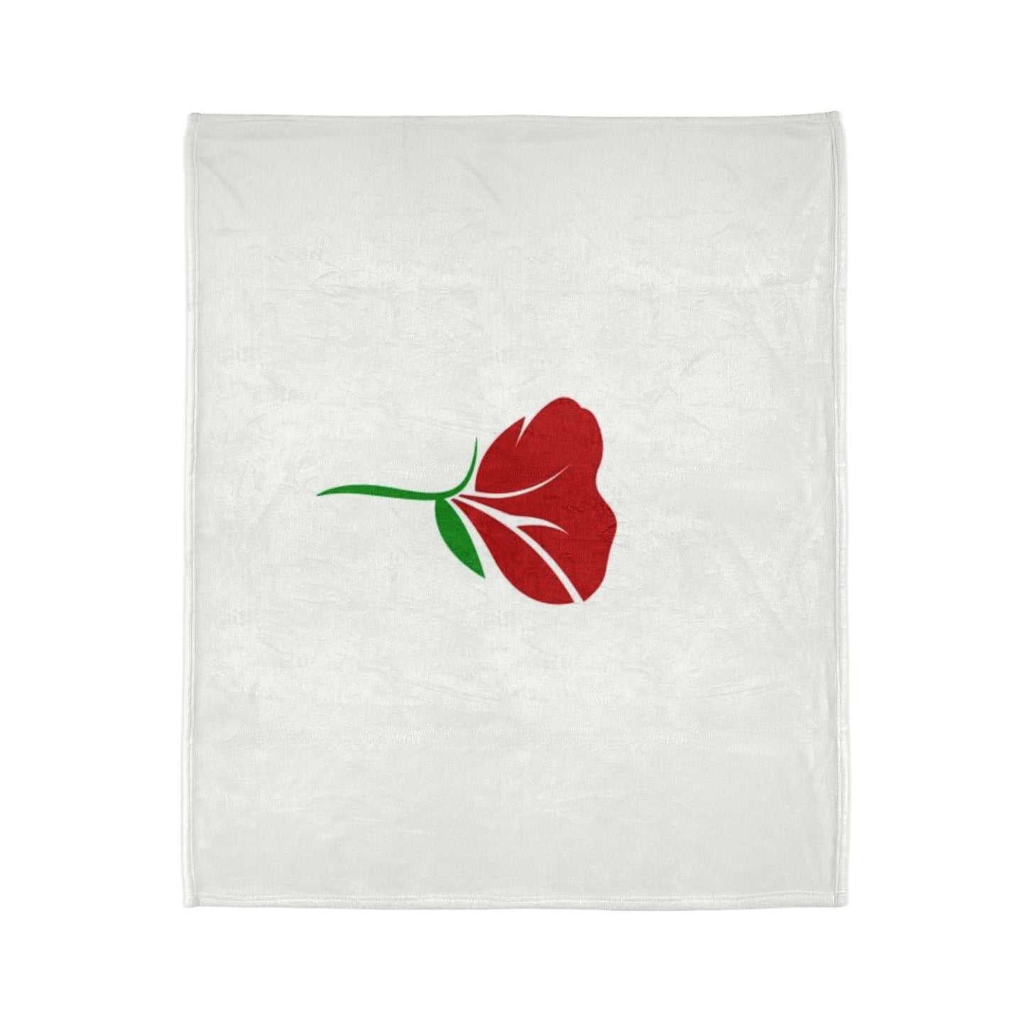 Rose-Embellished Soft Polyester Blanket, Cozy Throw for Romantic Evenings, Gifts for Her, Valentine's Day Decor, Floral Home Accent