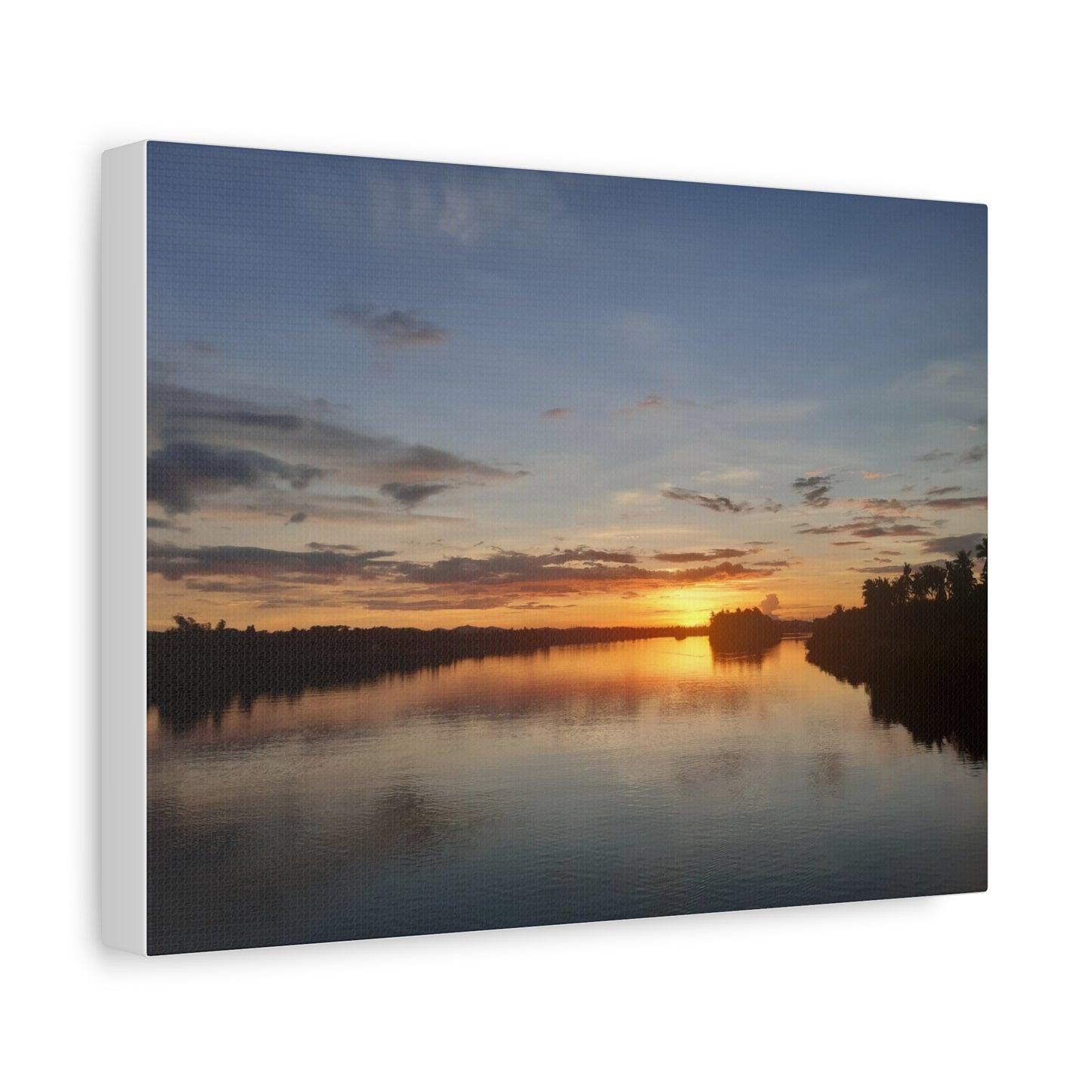 Serene Sunset Canvas Print, Wall Art for Home Decor, Nature Lover Gift, Landscape Art, Gift for Him/Her, Relaxing Scenery