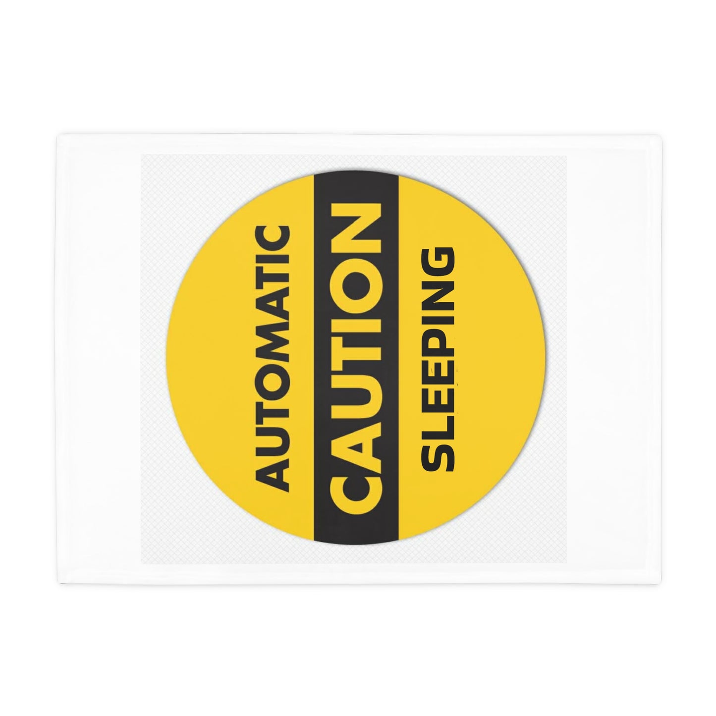 Caution Sleeping Blanket - Cozy Plush Fleece, Relaxation Gift, Bedtime Decor, Snuggle Essential, Perfect for Naps, Home Comfort
