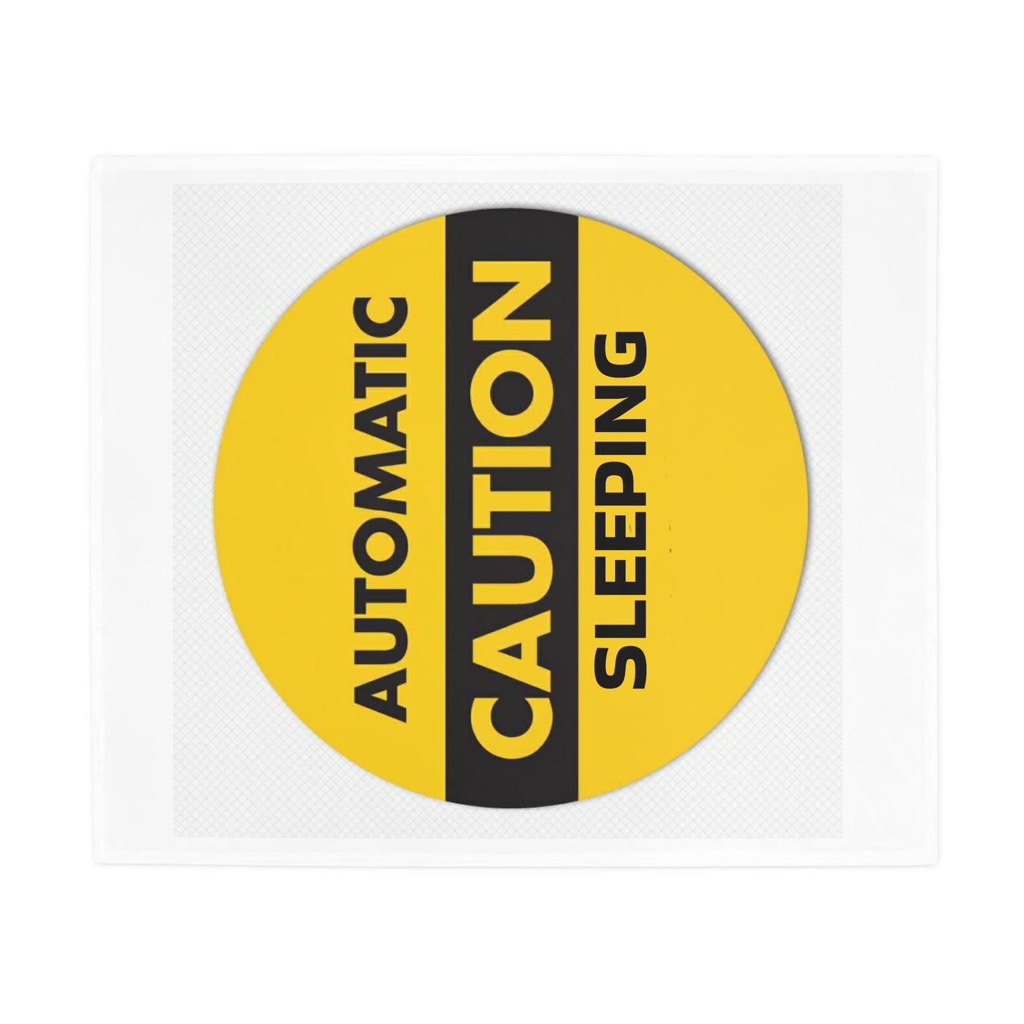 Caution Sleeping Blanket - Cozy Plush Fleece, Relaxation Gift, Bedtime Decor, Snuggle Essential, Perfect for Naps, Home Comfort
