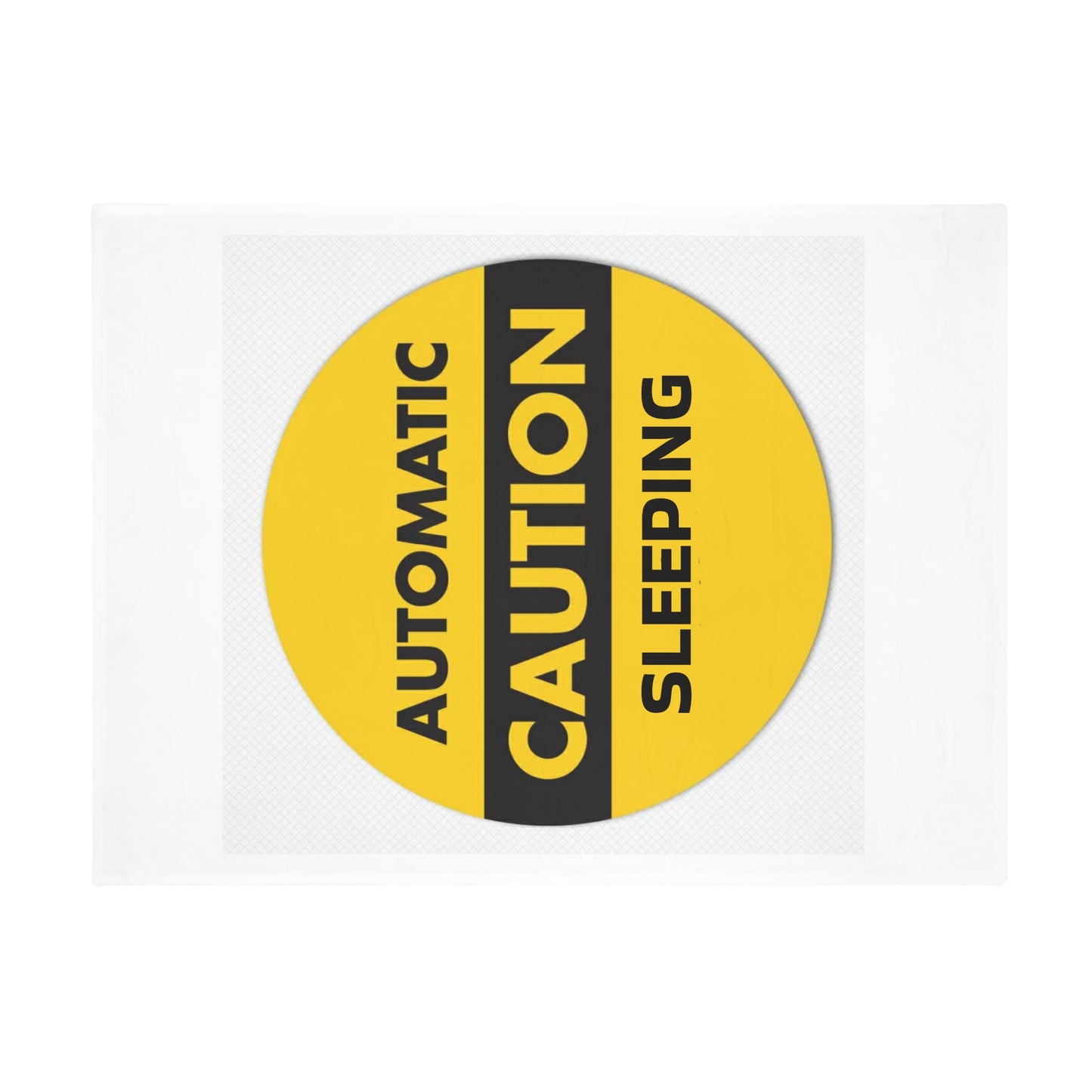 Caution Sleeping Blanket - Cozy Plush Fleece, Relaxation Gift, Bedtime Decor, Snuggle Essential, Perfect for Naps, Home Comfort