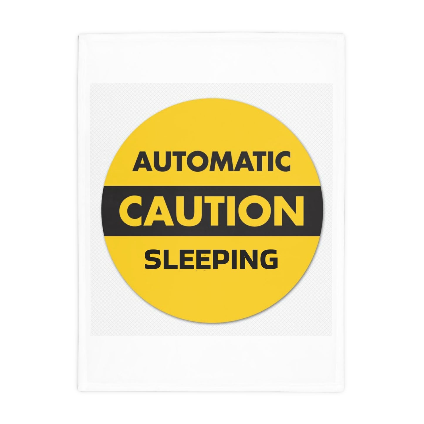 Caution Sleeping Blanket - Cozy Plush Fleece, Relaxation Gift, Bedtime Decor, Snuggle Essential, Perfect for Naps, Home Comfort