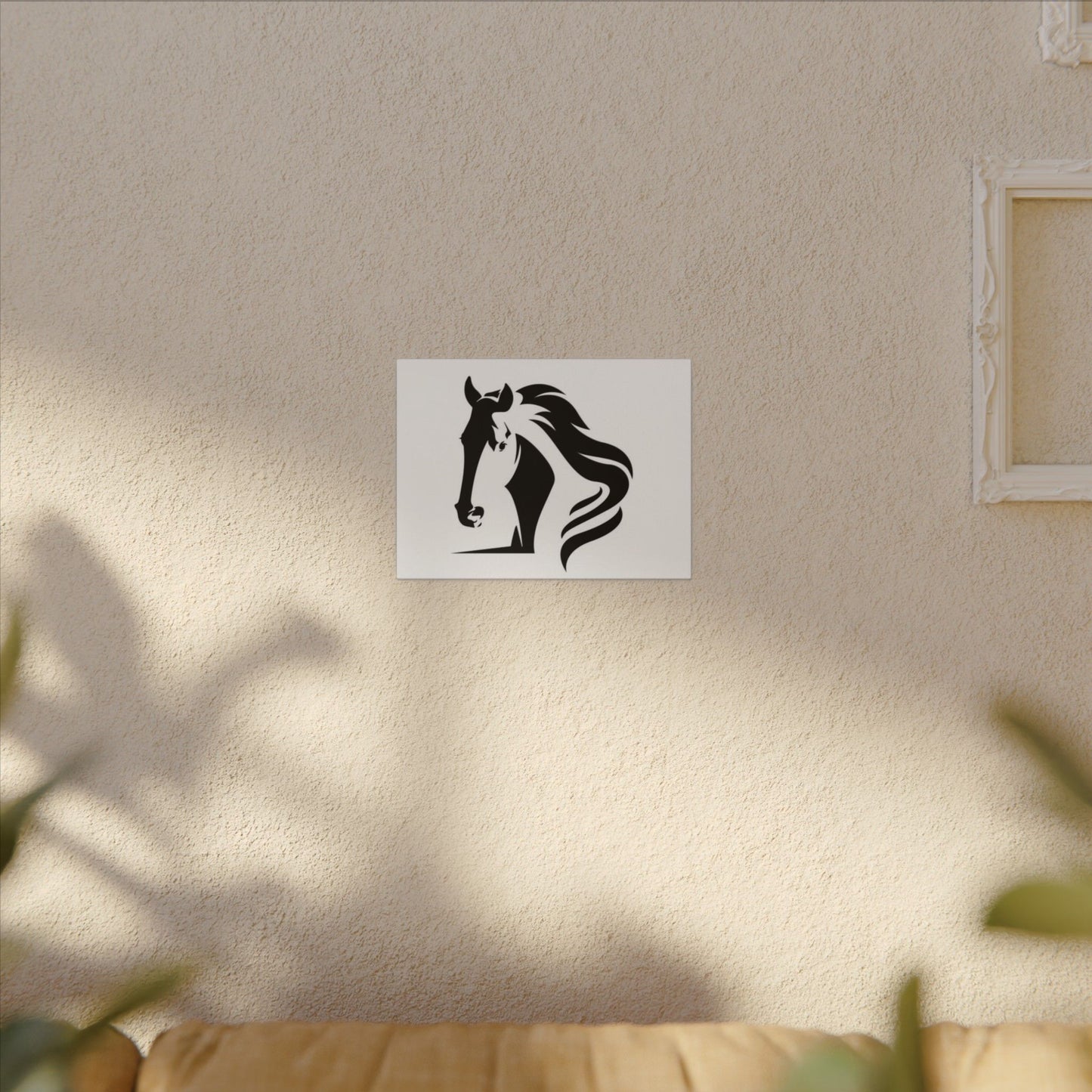 Black Horse Silhouette Canvas Art, Wall Decor, Equestrian Gift, Home Art, Animal Lover Decoration