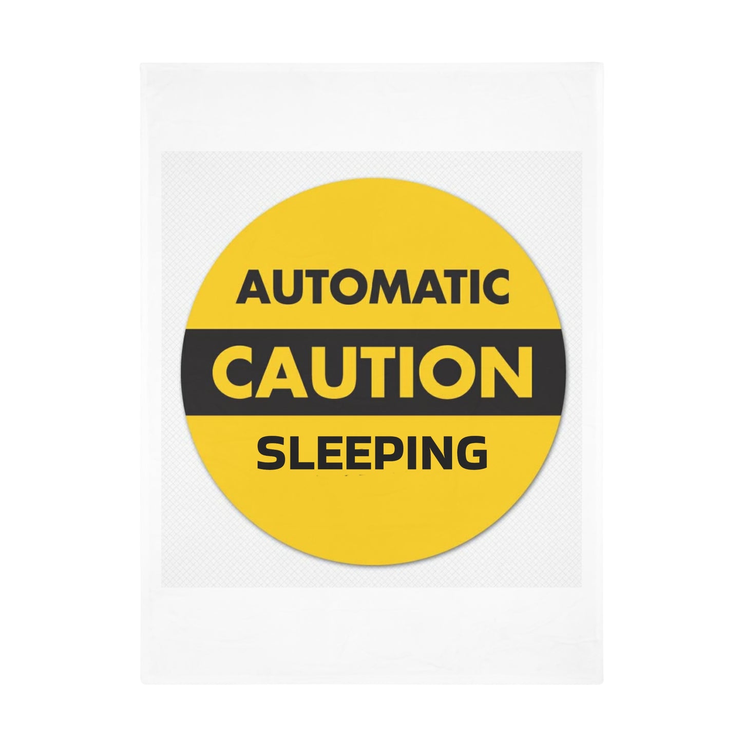 Caution Sleeping Blanket - Cozy Plush Fleece, Relaxation Gift, Bedtime Decor, Snuggle Essential, Perfect for Naps, Home Comfort