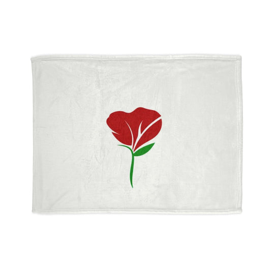 Rose-Embellished Soft Polyester Blanket, Cozy Throw for Romantic Evenings, Gifts for Her, Valentine's Day Decor, Floral Home Accent