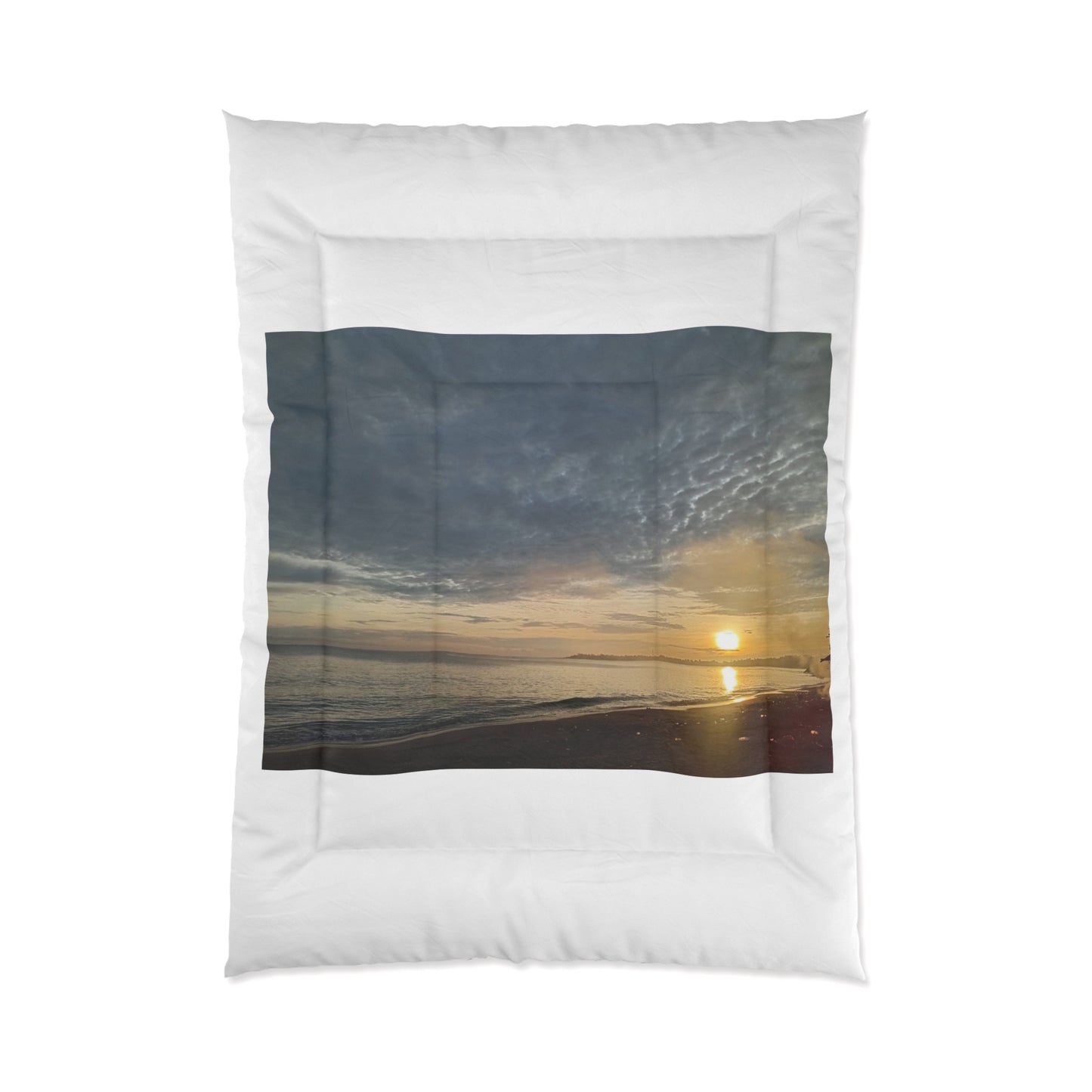 Sunset Beach Comforter, Cozy Bedroom Decor, Summer Vibes, Ocean Lovers Gift, Home and Living Essentials, Relaxing Sleep Experience