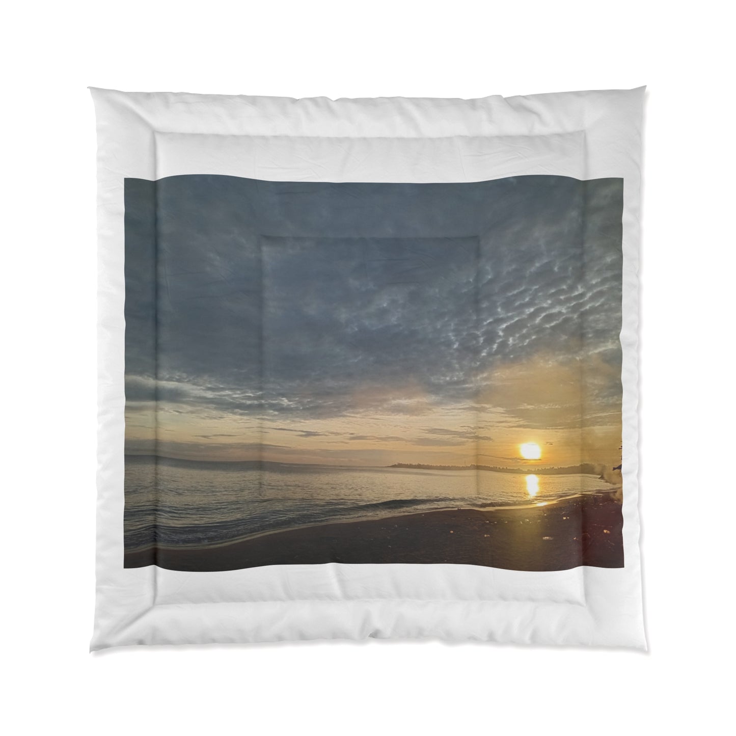 Sunset Beach Comforter, Cozy Bedroom Decor, Summer Vibes, Ocean Lovers Gift, Home and Living Essentials, Relaxing Sleep Experience