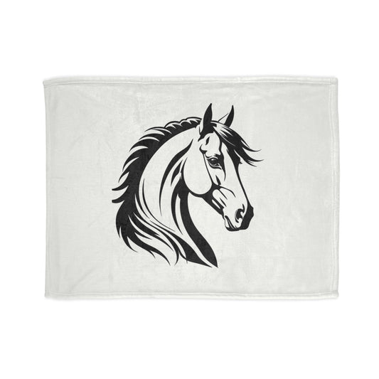 Elegant Horse Design Blanket, Perfect for Equestrian Lovers, Cozy Home Decor, Gift for Horse Lovers, Pet Owner Gift, Farmhouse Decor