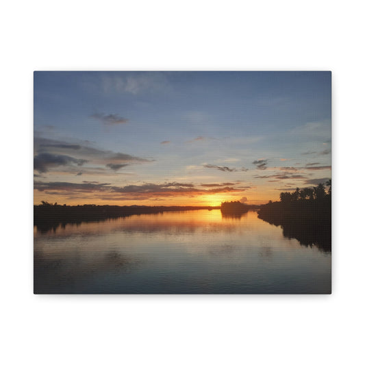 Serene Sunset Canvas Print, Wall Art for Home Decor, Nature Lover Gift, Landscape Art, Gift for Him/Her, Relaxing Scenery