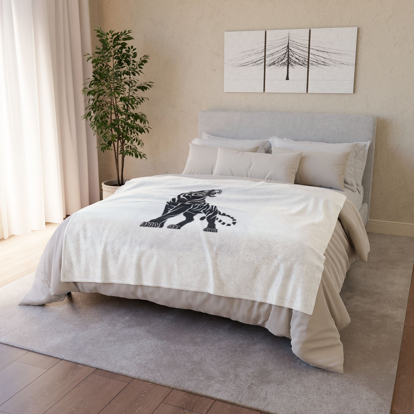 Stylish Tiger Blanket - Cozy, Decorative Throw for Home, Gift Idea, Animal Lover Decor, Unique Nursery Blanket, Warm Polyester Blanket