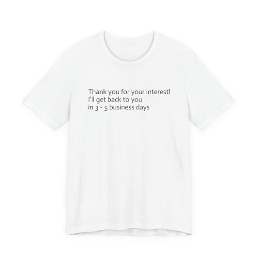 Unisex Jersey Short Sleeve Tee