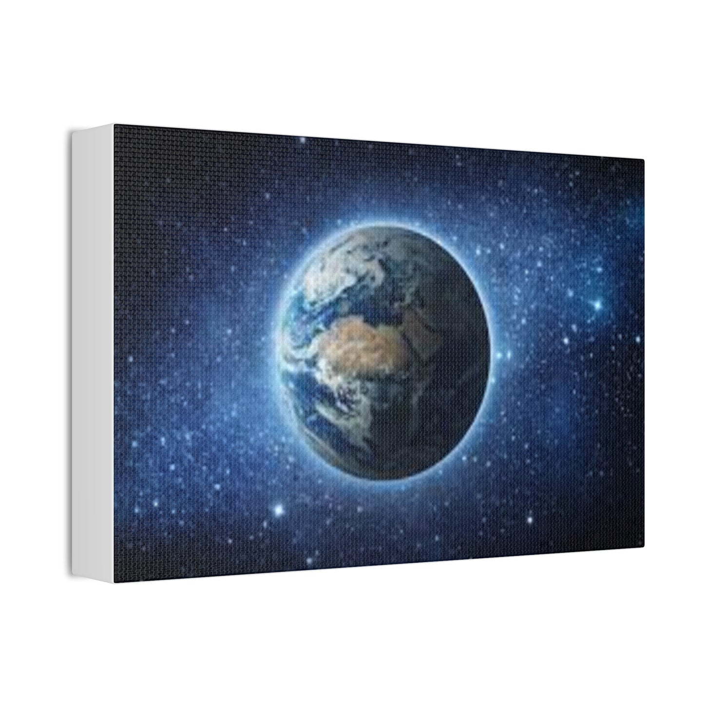 Canvas Wall Art with Earth Design, Cosmic Home Decor, Universe Artwork, Gift for Space Lovers, Modern Wall Decor, Galaxy Print