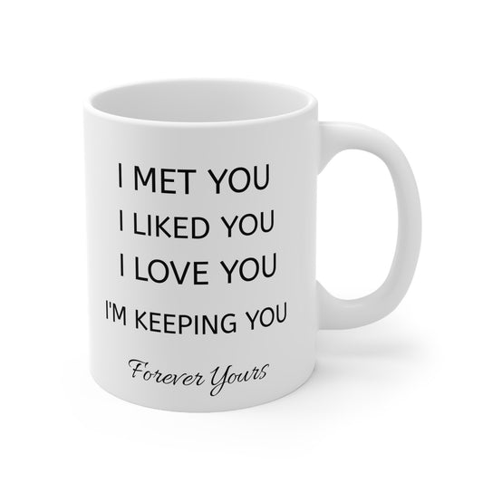 Heartfelt Love Mug, Coffee Mug for Couples, Romantic Gift, Valentine's Day, Daily Reminder of Love