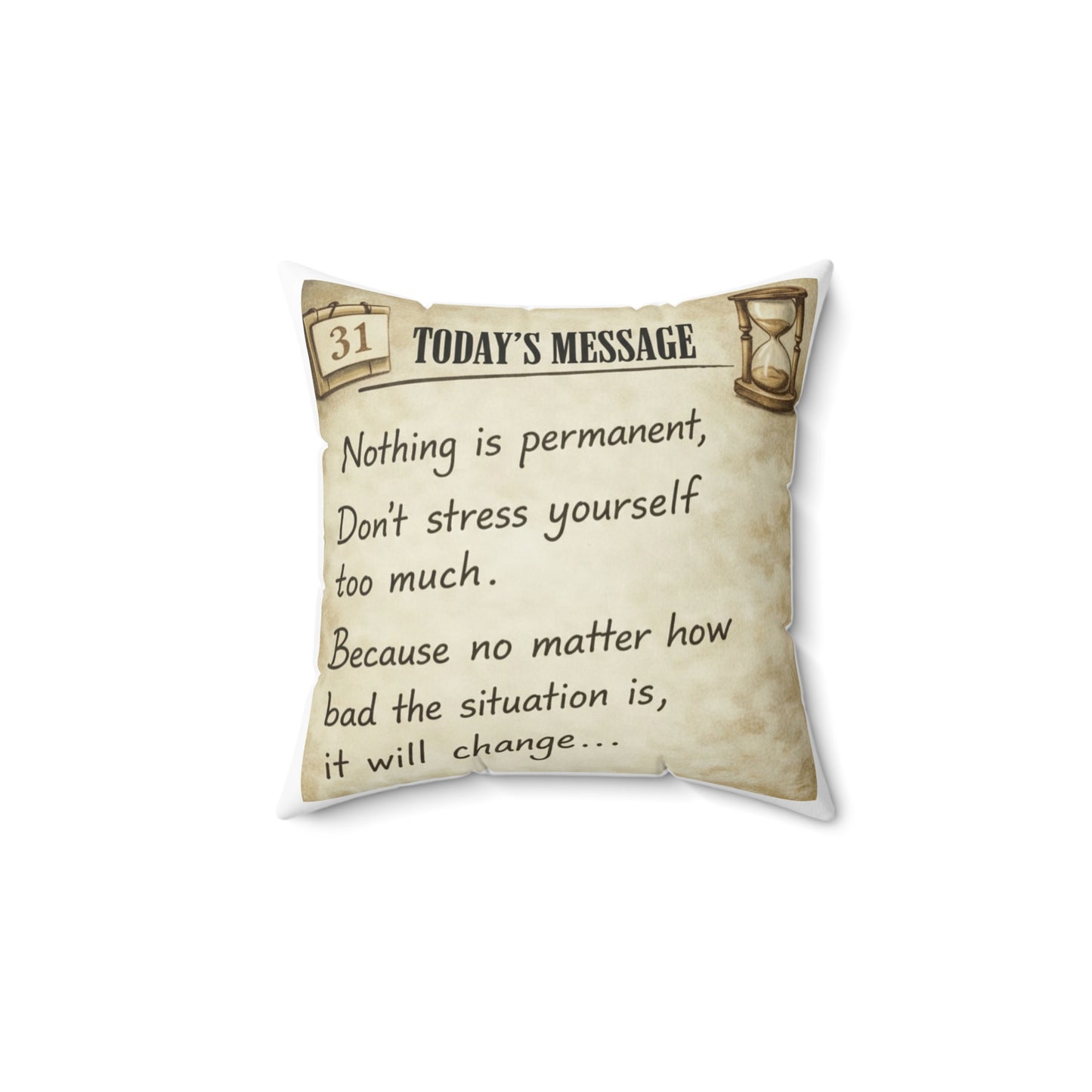 Spun Polyester Square Pillow