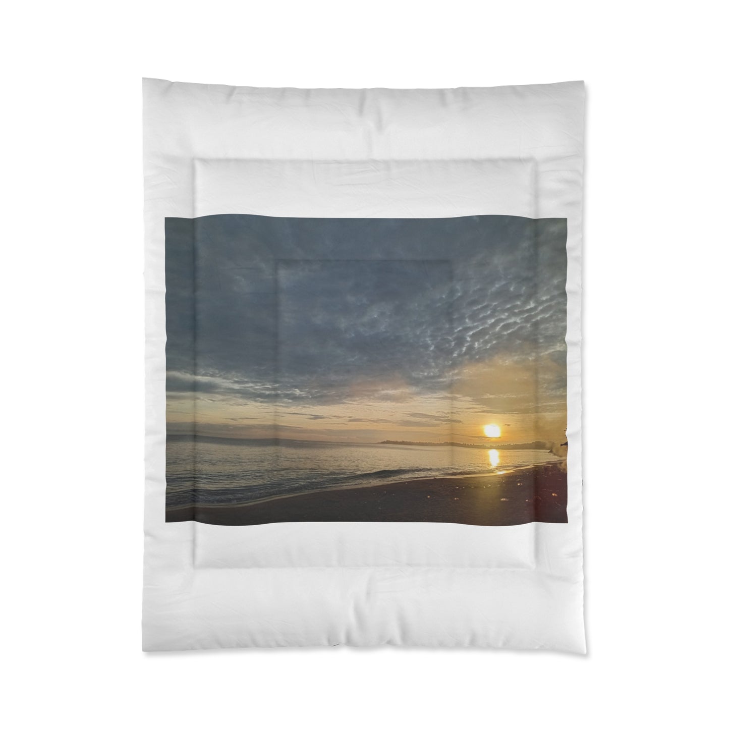 Sunset Beach Comforter, Cozy Bedroom Decor, Summer Vibes, Ocean Lovers Gift, Home and Living Essentials, Relaxing Sleep Experience