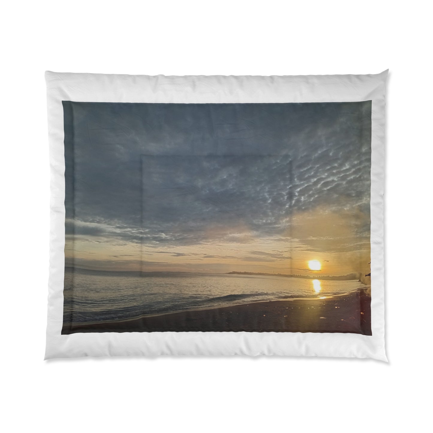 Sunset Beach Comforter, Cozy Bedroom Decor, Summer Vibes, Ocean Lovers Gift, Home and Living Essentials, Relaxing Sleep Experience