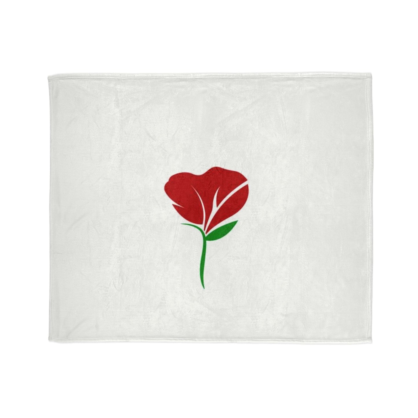 Rose-Embellished Soft Polyester Blanket, Cozy Throw for Romantic Evenings, Gifts for Her, Valentine's Day Decor, Floral Home Accent